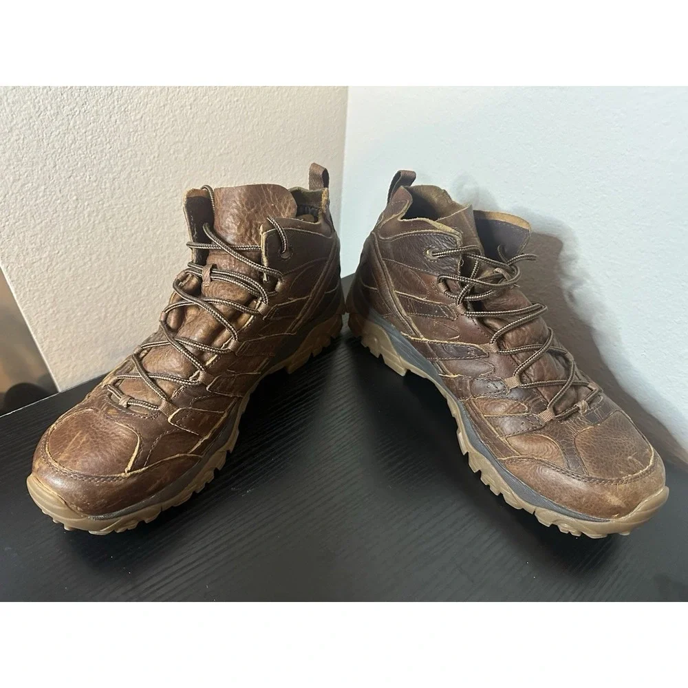 SIZE 13 -‎ MERRELL MOAB 2 DECON SLAM LUNA MID AMBER ALE LEATHER BOOT MEN'S